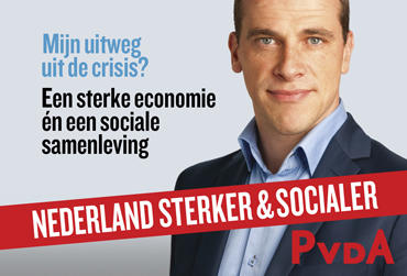 PvdA verkiezingsposter Sterker en Socialer