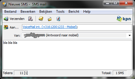 kpn sms mail - screenshot