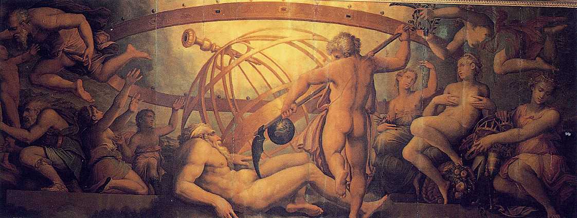 The Mutiliation of Uranus by Saturn — Giorgio Vasari (1511–1578). From Wikipedia