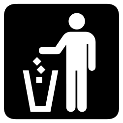 Litter disposal. Source: www.openclipart.org.