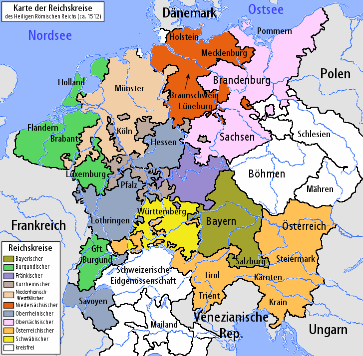 Het Rijk in 1512 (bron: Wikipedia)
