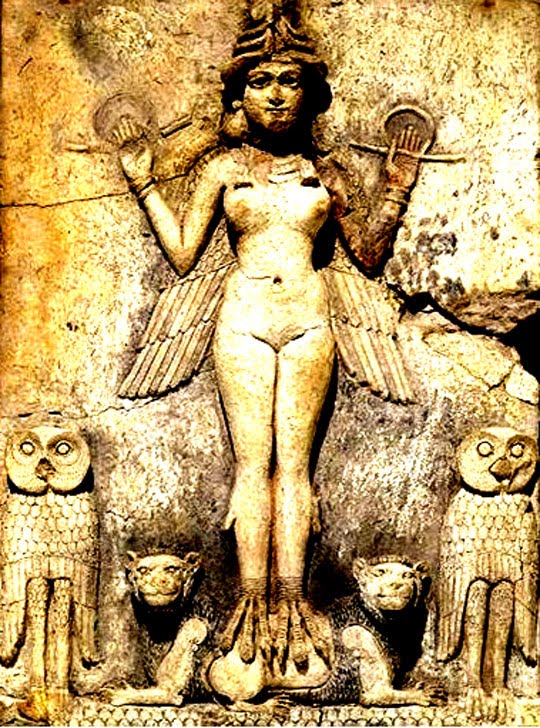 Of dit Lilith is of de godin Inanna, dat is omstreden. Deze afbeelding staat bekend als de Burney Relief.