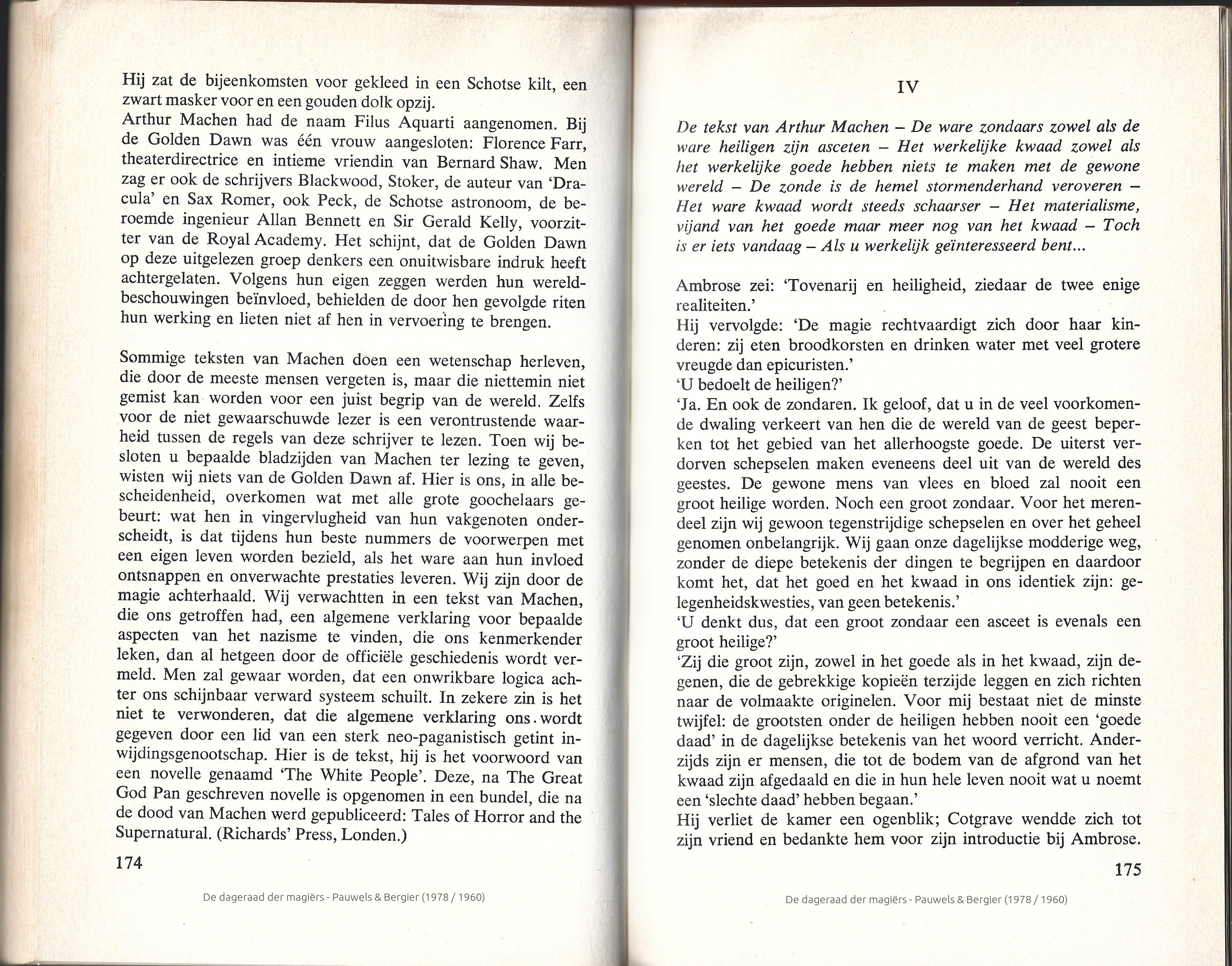 De dageraad der magiërs – Louis Pauwels & Jacques Bergier (1960), uitgave en vertaling De Bezige Bij, 9e druk, 1978. Pp. 174-175.