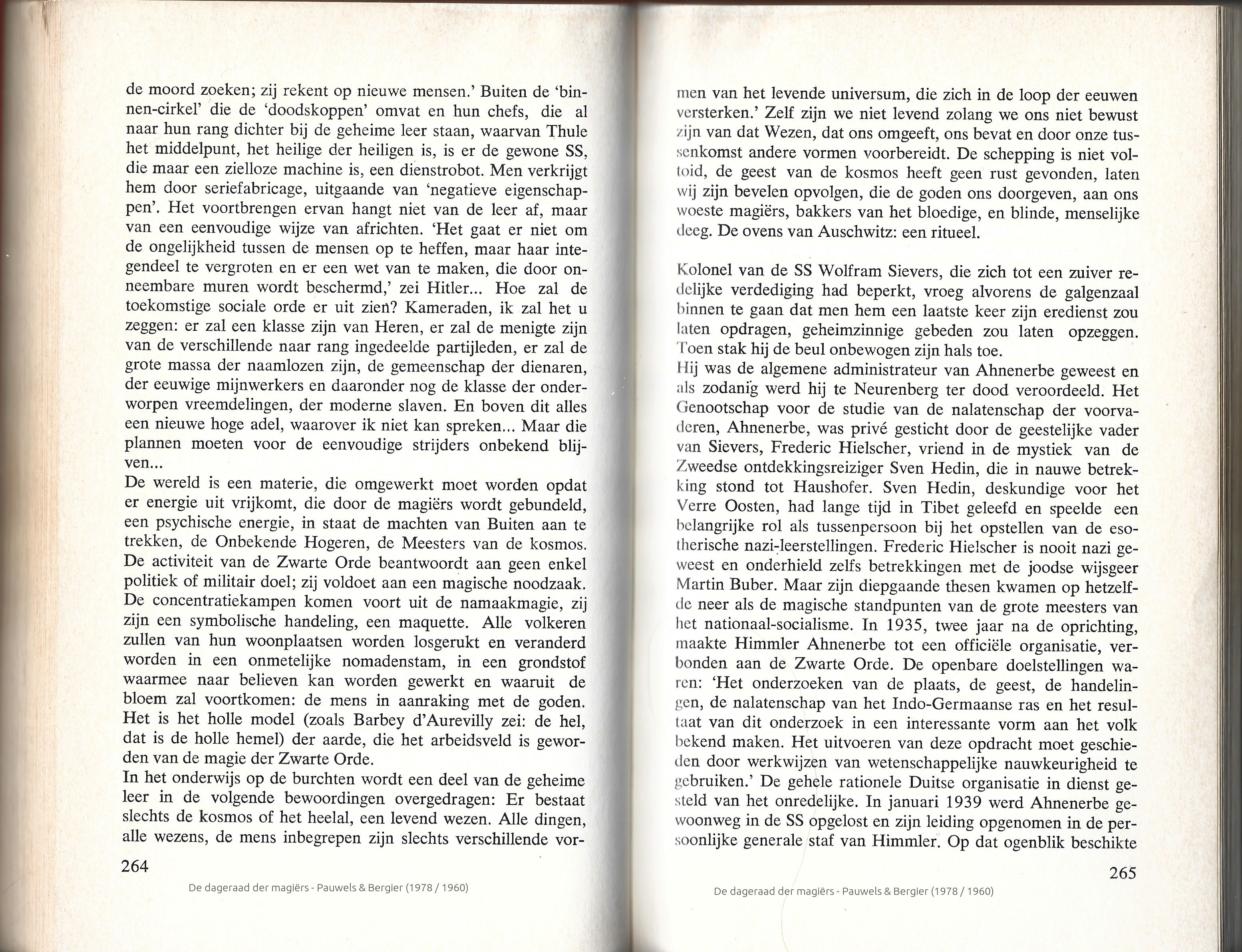 De dageraad der magiërs – Louis Pauwels & Jacques Bergier (1960), uitgave en vertaling De Bezige Bij, 9e druk, 1978. Pp. 264-265.