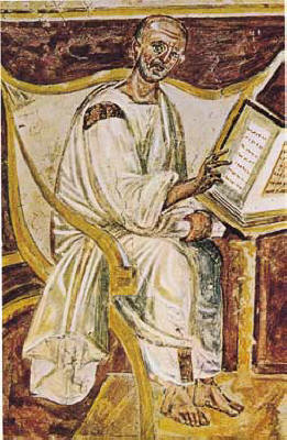 Augustinus; fresco uit de 6e eeuw uit Lateran.